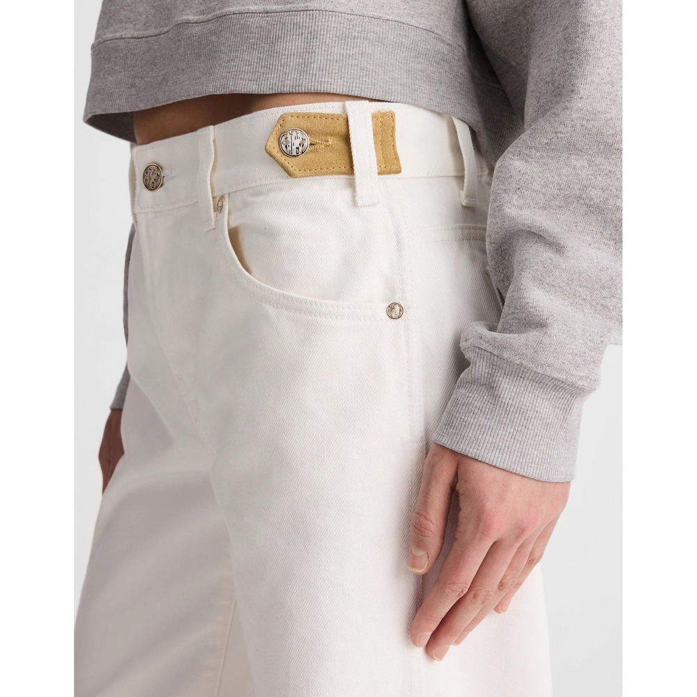 Madewell x Benjamin Talley Smith Jeans Coolidge Low Rise Wide Leg 30 White Chalk - Picture 5 of 16
